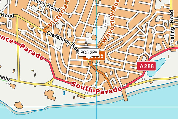 PO5 2PA map - OS VectorMap District (Ordnance Survey) PO5 2PA map - OS VectorMap District (Ordnance Survey)