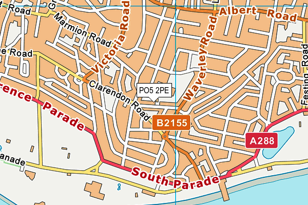 PO5 2PE map - OS VectorMap District (Ordnance Survey)
