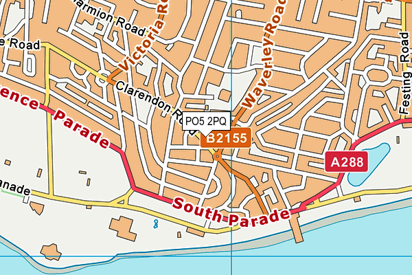 PO5 2PQ map - OS VectorMap District (Ordnance Survey) PO5 2PQ map - OS VectorMap District (Ordnance Survey)