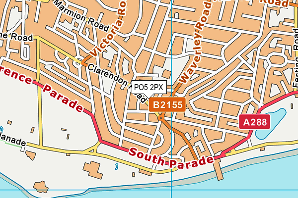 PO5 2PX map - OS VectorMap District (Ordnance Survey) PO5 2PX map - OS VectorMap District (Ordnance Survey)