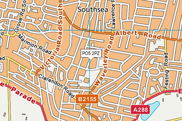 PO5 2PZ map - OS VectorMap District (Ordnance Survey) PO5 2PZ map - OS VectorMap District (Ordnance Survey)