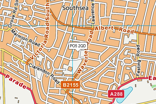 PO5 2QD map - OS VectorMap District (Ordnance Survey) PO5 2QD map - OS VectorMap District (Ordnance Survey)
