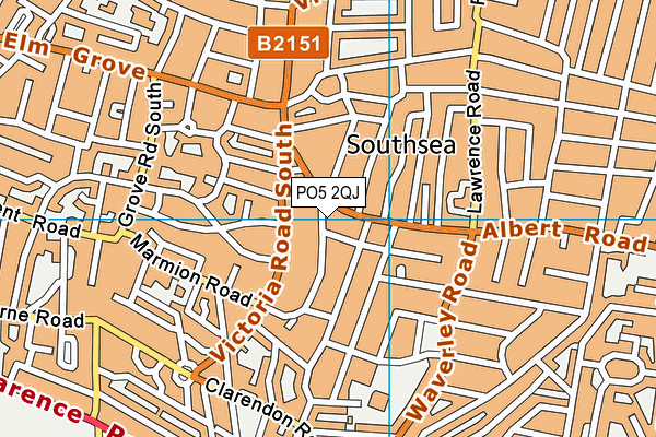 PO5 2QJ map - OS VectorMap District (Ordnance Survey) PO5 2QJ map - OS VectorMap District (Ordnance Survey)