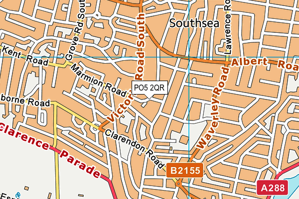 PO5 2QR map - OS VectorMap District (Ordnance Survey) PO5 2QR map - OS VectorMap District (Ordnance Survey)