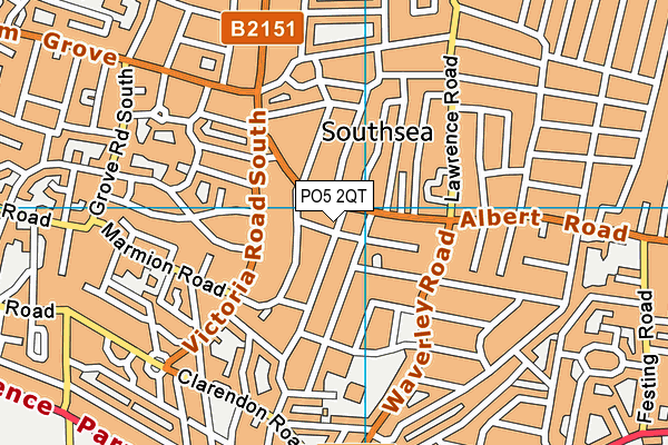 PO5 2QT map - OS VectorMap District (Ordnance Survey) PO5 2QT map - OS VectorMap District (Ordnance Survey)