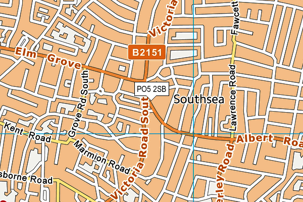 PO5 2SB map - OS VectorMap District (Ordnance Survey)