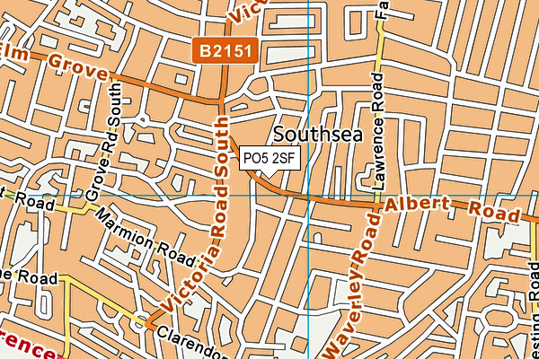 PO5 2SF map - OS VectorMap District (Ordnance Survey)