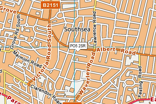 PO5 2SR map - OS VectorMap District (Ordnance Survey)