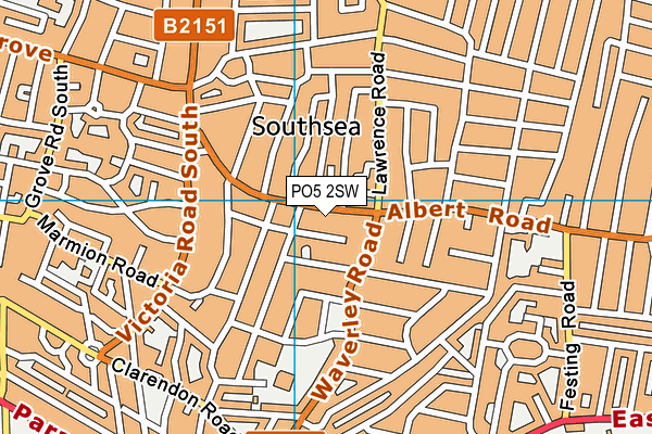 PO5 2SW map - OS VectorMap District (Ordnance Survey) PO5 2SW map - OS VectorMap District (Ordnance Survey)