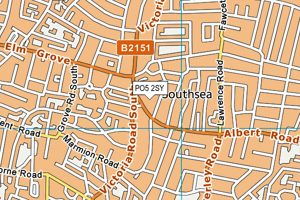 PO5 2SY map - OS VectorMap District (Ordnance Survey) PO5 2SY map - OS VectorMap District (Ordnance Survey)