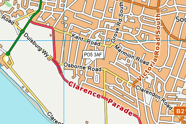 PO5 3AF map - OS VectorMap District (Ordnance Survey) PO5 3AF map - OS VectorMap District (Ordnance Survey)