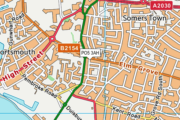 PO5 3AH map - OS VectorMap District (Ordnance Survey) PO5 3AH map - OS VectorMap District (Ordnance Survey)