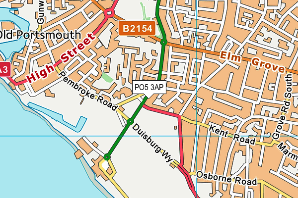 PO5 3AP map - OS VectorMap District (Ordnance Survey) PO5 3AP map - OS VectorMap District (Ordnance Survey)