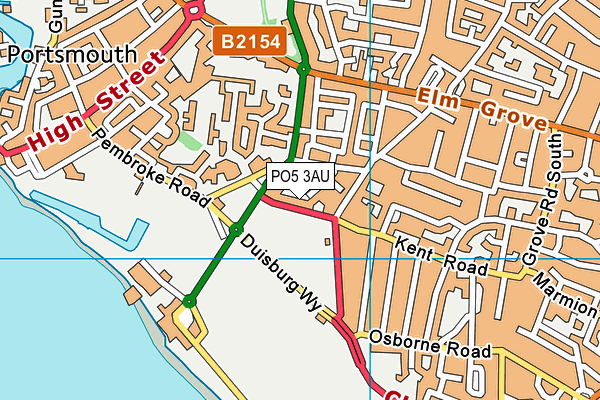 PO5 3AU map - OS VectorMap District (Ordnance Survey) PO5 3AU map - OS VectorMap District (Ordnance Survey)