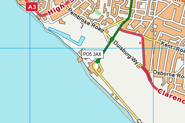 PO5 3AX map - OS VectorMap District (Ordnance Survey) PO5 3AX map - OS VectorMap District (Ordnance Survey)