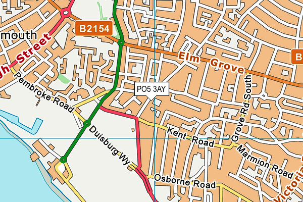 PO5 3AY map - OS VectorMap District (Ordnance Survey) PO5 3AY map - OS VectorMap District (Ordnance Survey)