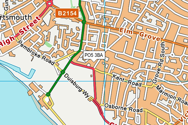 PO5 3BA map - OS VectorMap District (Ordnance Survey) PO5 3BA map - OS VectorMap District (Ordnance Survey)