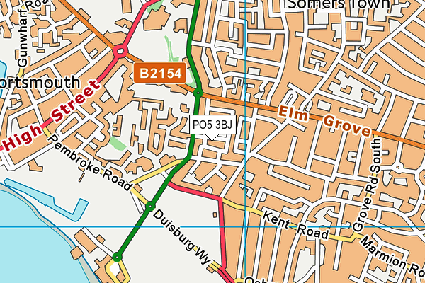 PO5 3BJ map - OS VectorMap District (Ordnance Survey)