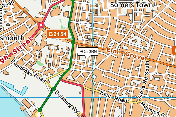 PO5 3BN map - OS VectorMap District (Ordnance Survey) PO5 3BN map - OS VectorMap District (Ordnance Survey)