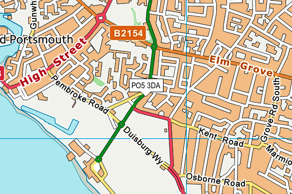 PO5 3DA map - OS VectorMap District (Ordnance Survey) PO5 3DA map - OS VectorMap District (Ordnance Survey)