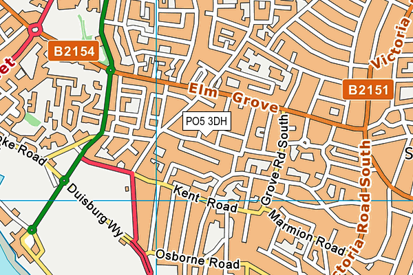 PO5 3DH map - OS VectorMap District (Ordnance Survey) PO5 3DH map - OS VectorMap District (Ordnance Survey)