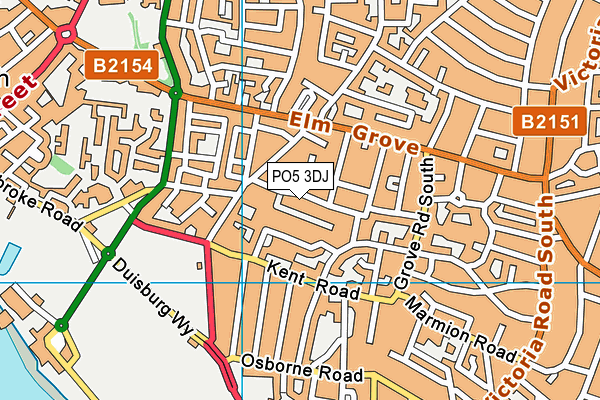PO5 3DJ map - OS VectorMap District (Ordnance Survey) PO5 3DJ map - OS VectorMap District (Ordnance Survey)