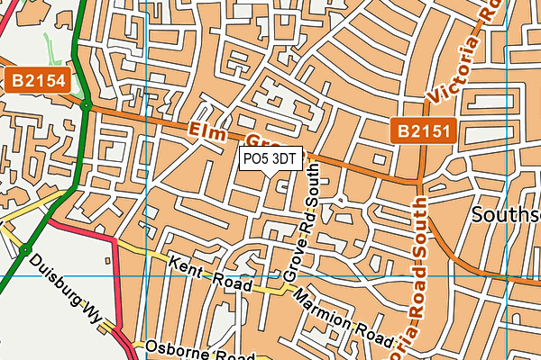 PO5 3DT map - OS VectorMap District (Ordnance Survey) PO5 3DT map - OS VectorMap District (Ordnance Survey)