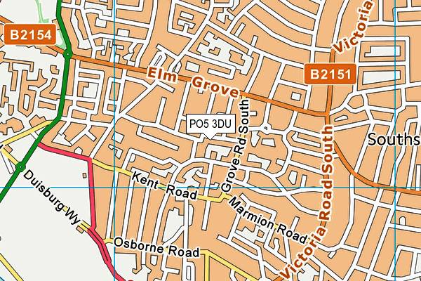 PO5 3DU map - OS VectorMap District (Ordnance Survey) PO5 3DU map - OS VectorMap District (Ordnance Survey)