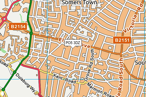 PO5 3DZ map - OS VectorMap District (Ordnance Survey) PO5 3DZ map - OS VectorMap District (Ordnance Survey)