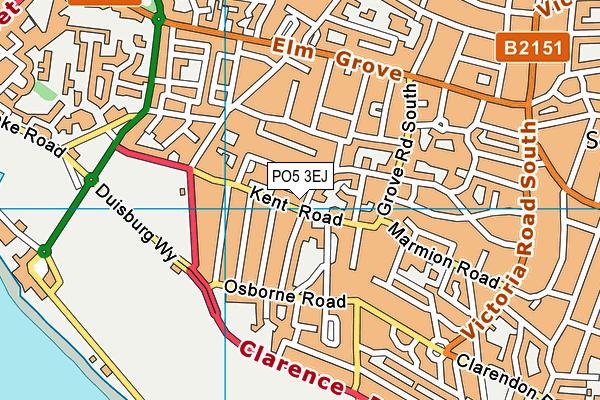 PO5 3EJ map - OS VectorMap District (Ordnance Survey) PO5 3EJ map - OS VectorMap District (Ordnance Survey)