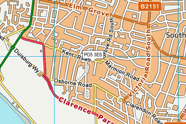 PO5 3ES map - OS VectorMap District (Ordnance Survey) PO5 3ES map - OS VectorMap District (Ordnance Survey)