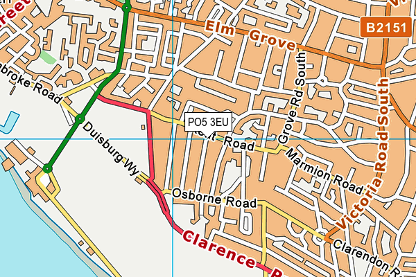 PO5 3EU map - OS VectorMap District (Ordnance Survey) PO5 3EU map - OS VectorMap District (Ordnance Survey)