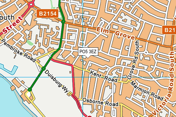 PO5 3EZ map - OS VectorMap District (Ordnance Survey)