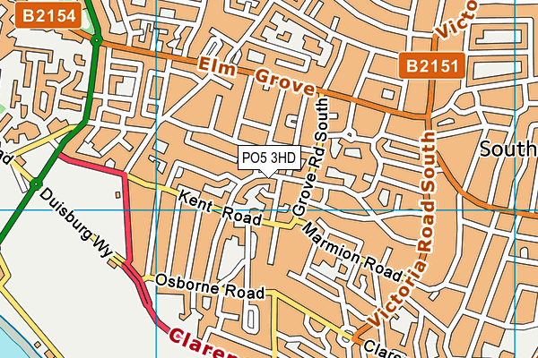 PO5 3HD map - OS VectorMap District (Ordnance Survey) PO5 3HD map - OS VectorMap District (Ordnance Survey)