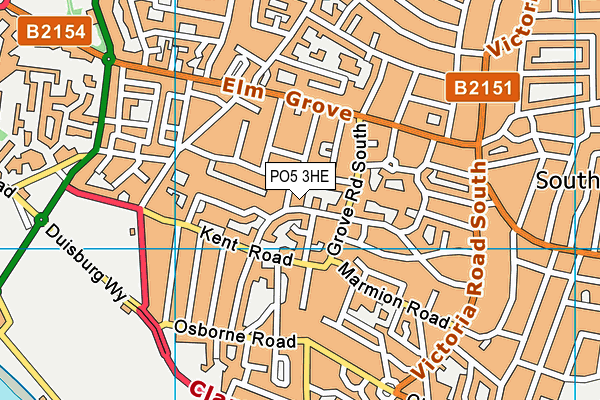 PO5 3HE map - OS VectorMap District (Ordnance Survey) PO5 3HE map - OS VectorMap District (Ordnance Survey)