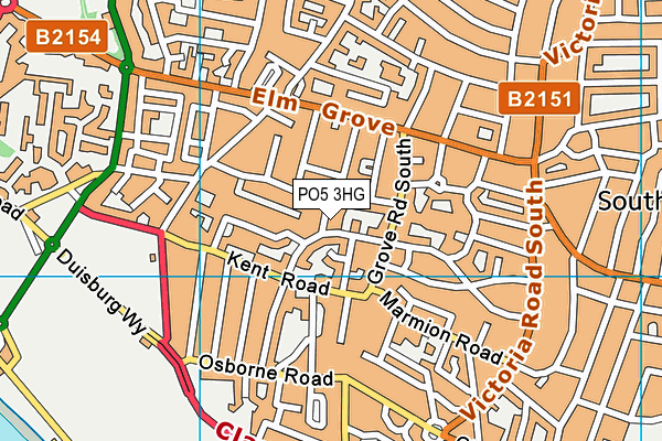 PO5 3HG map - OS VectorMap District (Ordnance Survey) PO5 3HG map - OS VectorMap District (Ordnance Survey)