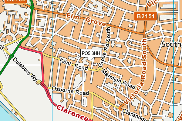 PO5 3HH map - OS VectorMap District (Ordnance Survey) PO5 3HH map - OS VectorMap District (Ordnance Survey)