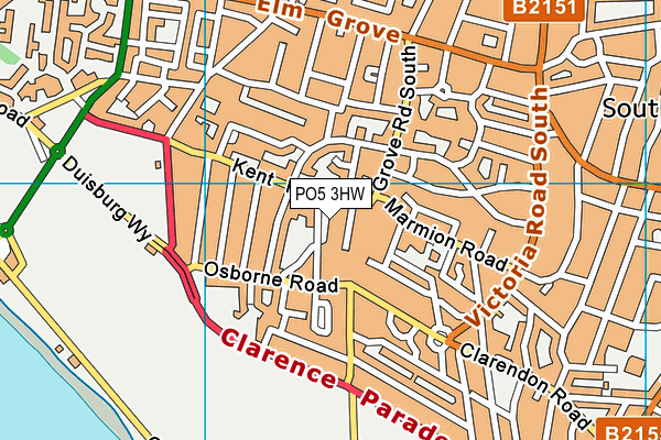 PO5 3HW map - OS VectorMap District (Ordnance Survey) PO5 3HW map - OS VectorMap District (Ordnance Survey)