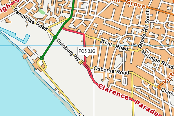 PO5 3JG map - OS VectorMap District (Ordnance Survey) PO5 3JG map - OS VectorMap District (Ordnance Survey)