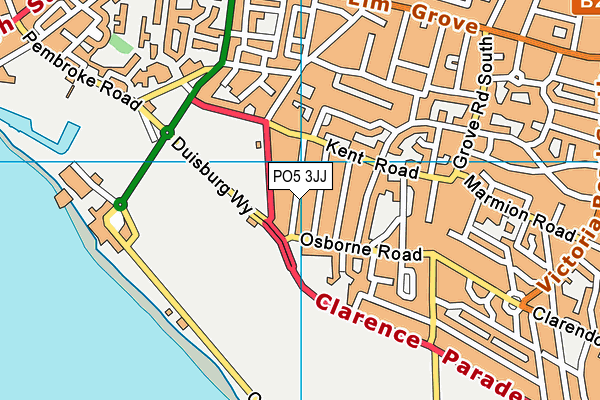 PO5 3JJ map - OS VectorMap District (Ordnance Survey)