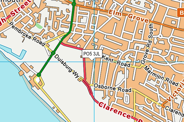 PO5 3JL map - OS VectorMap District (Ordnance Survey) PO5 3JL map - OS VectorMap District (Ordnance Survey)