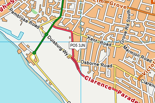 PO5 3JN map - OS VectorMap District (Ordnance Survey) PO5 3JN map - OS VectorMap District (Ordnance Survey)