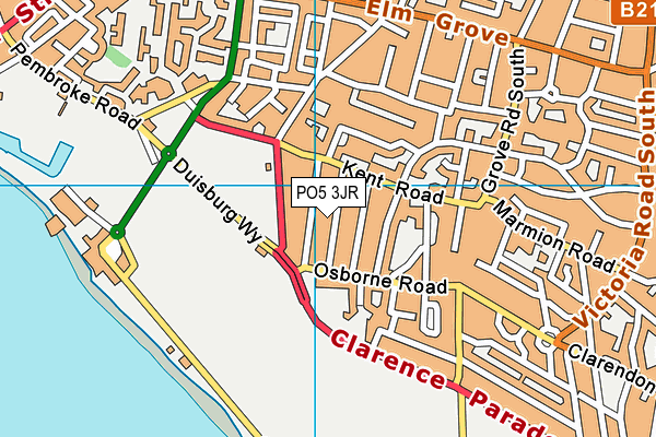 PO5 3JR map - OS VectorMap District (Ordnance Survey) PO5 3JR map - OS VectorMap District (Ordnance Survey)