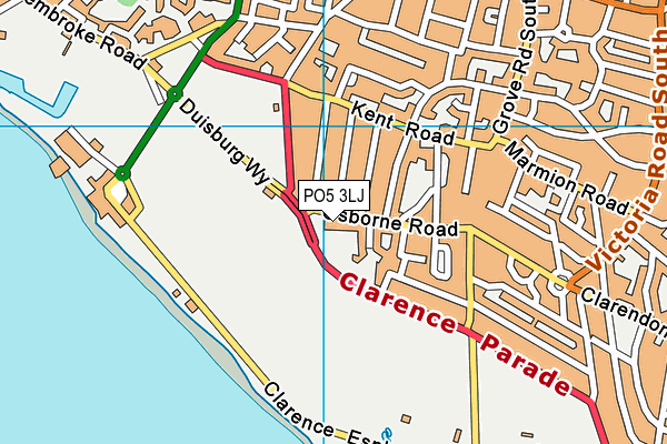 PO5 3LJ map - OS VectorMap District (Ordnance Survey) PO5 3LJ map - OS VectorMap District (Ordnance Survey)