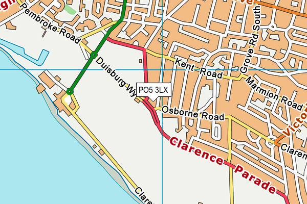 PO5 3LX map - OS VectorMap District (Ordnance Survey) PO5 3LX map - OS VectorMap District (Ordnance Survey)