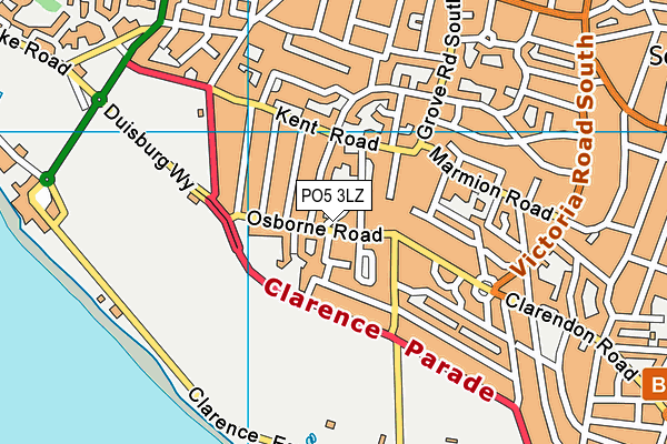 PO5 3LZ map - OS VectorMap District (Ordnance Survey) PO5 3LZ map - OS VectorMap District (Ordnance Survey)