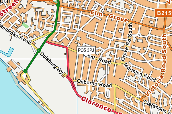 PO5 3PJ map - OS VectorMap District (Ordnance Survey) PO5 3PJ map - OS VectorMap District (Ordnance Survey)