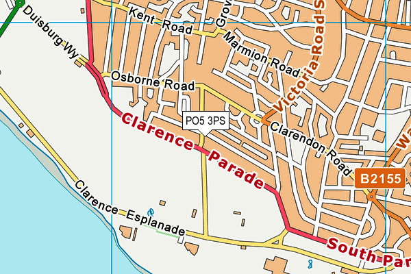 PO5 3PS map - OS VectorMap District (Ordnance Survey) PO5 3PS map - OS VectorMap District (Ordnance Survey)