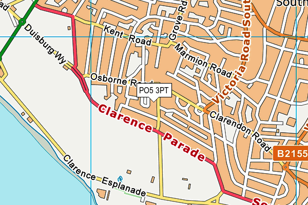 PO5 3PT map - OS VectorMap District (Ordnance Survey) PO5 3PT map - OS VectorMap District (Ordnance Survey)