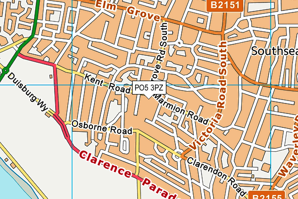 PO5 3PZ map - OS VectorMap District (Ordnance Survey) PO5 3PZ map - OS VectorMap District (Ordnance Survey)